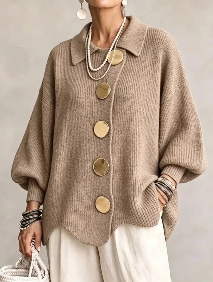 Annabel | The Gold Button Cardigan