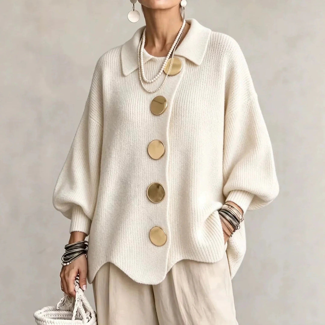 Annabel | The Gold Button Cardigan
