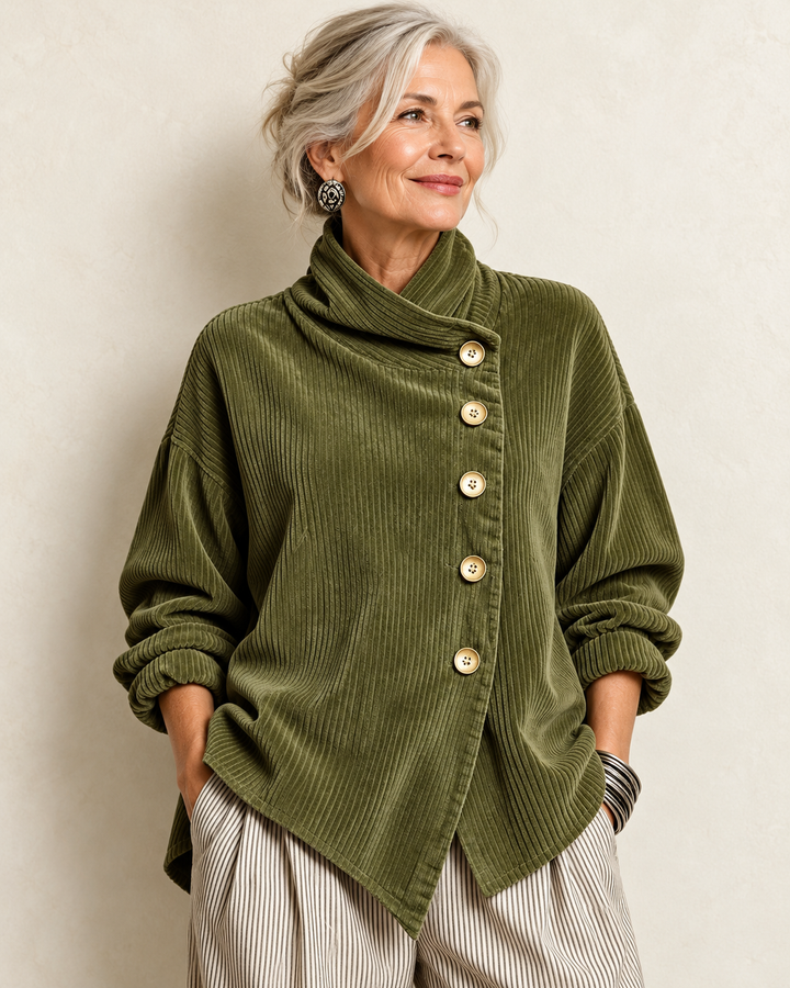 Colette | Relaxed Corduroy Button Sweater