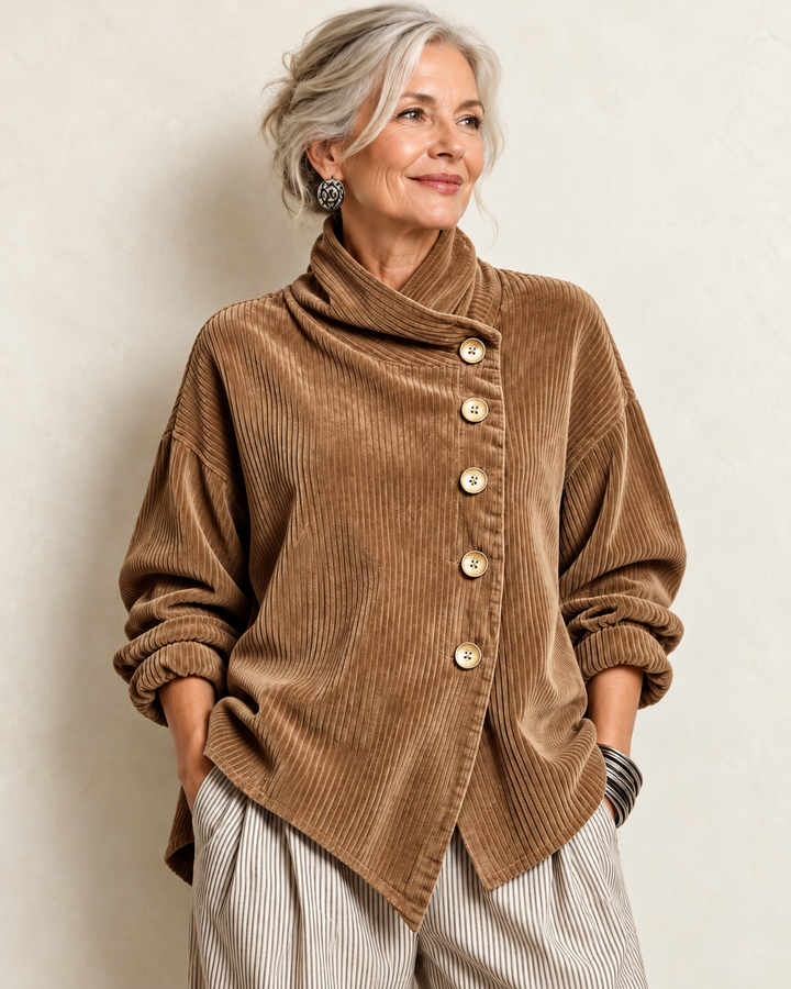 Colette | Relaxed Corduroy Button Sweater