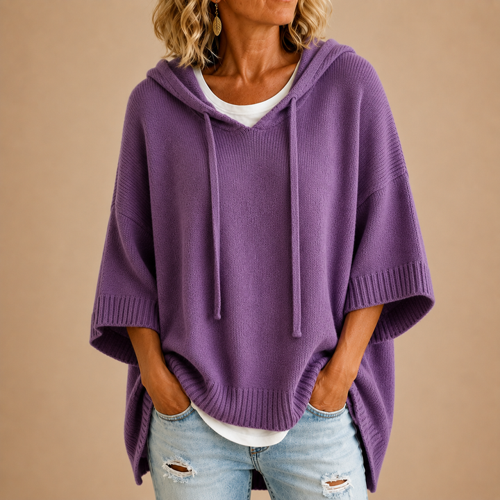 Marissa | Hooded Knit Poncho