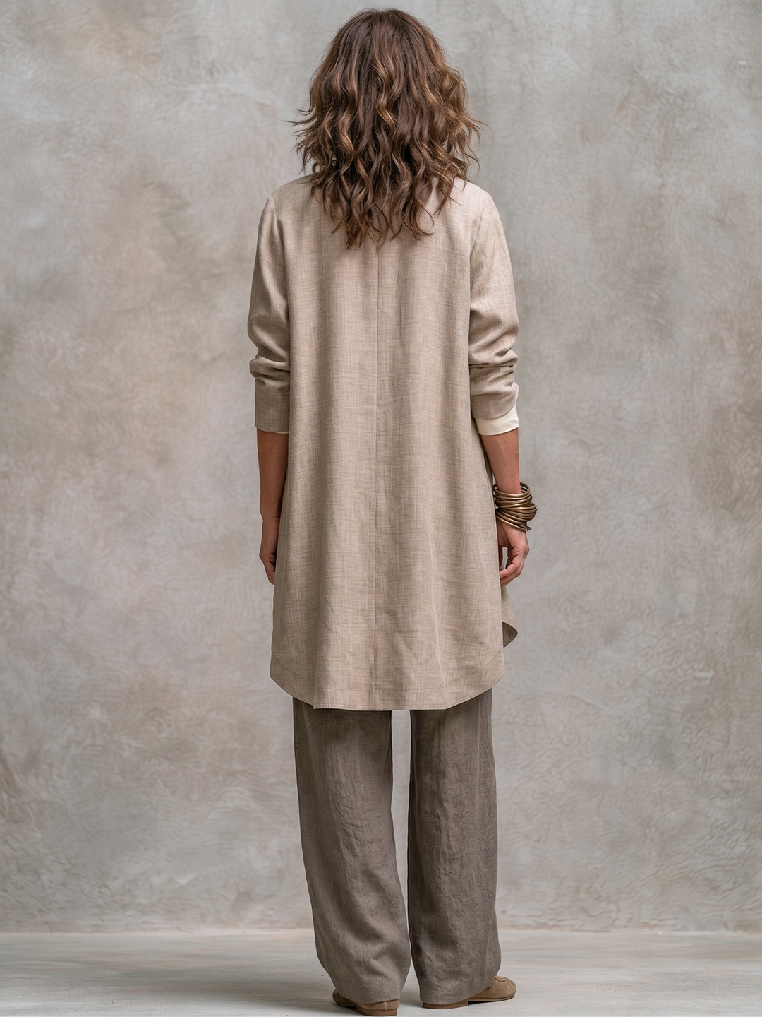 Dune | Draped Open-Front Three-Piece Set