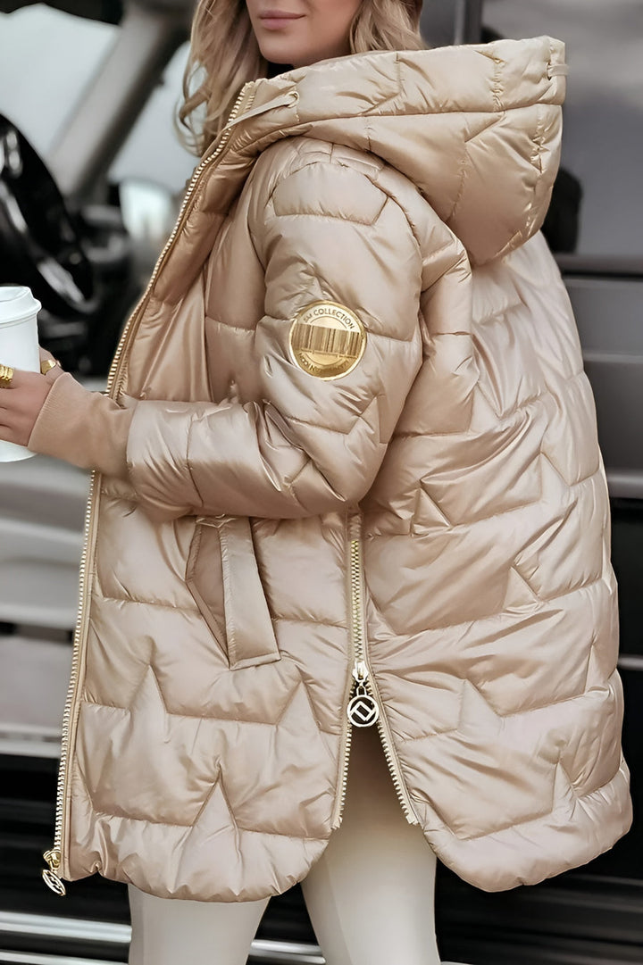 Mageina - Stylish winter coat with hood and lining