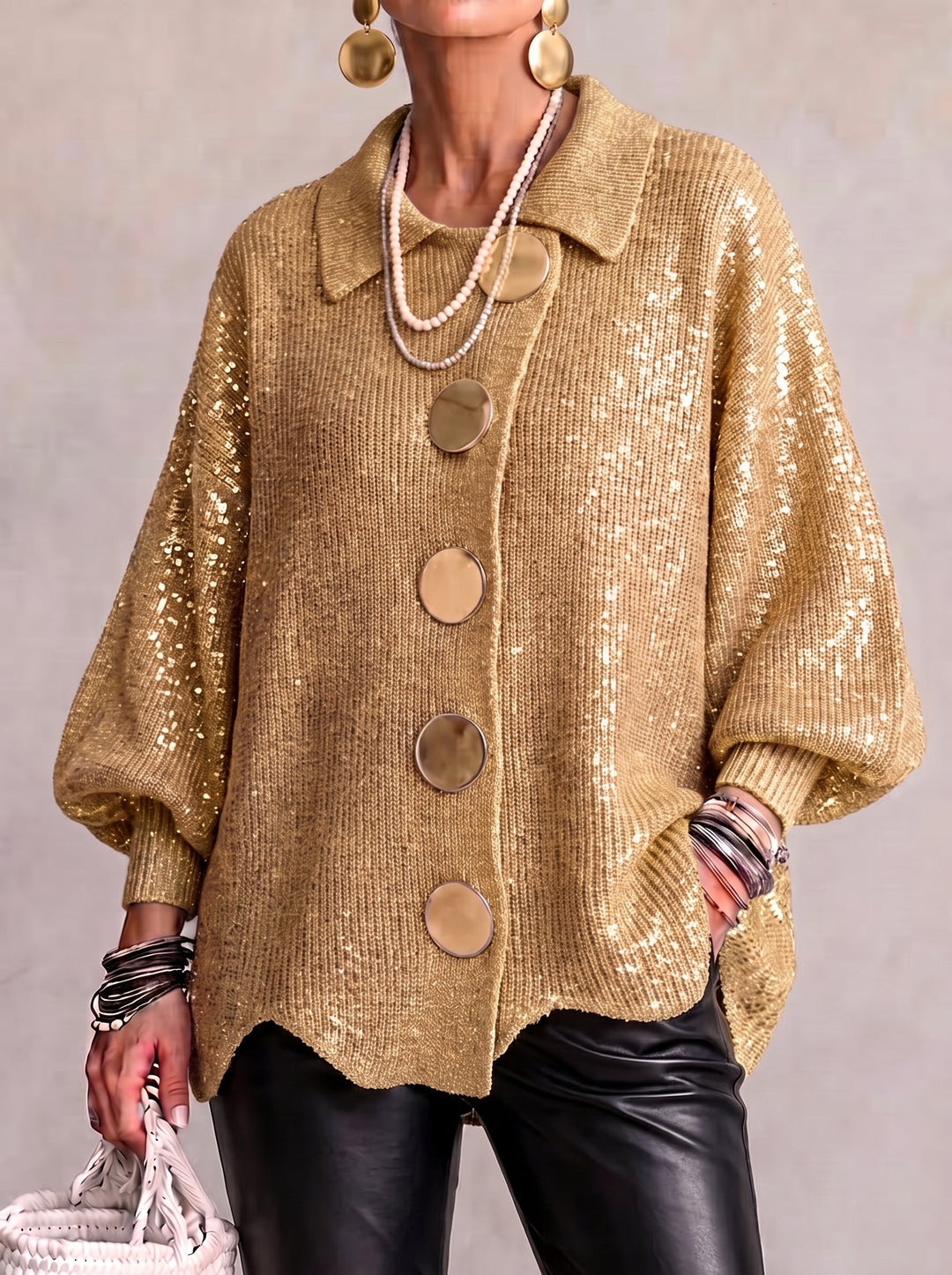 Annabel | The Gold Button Cardigan