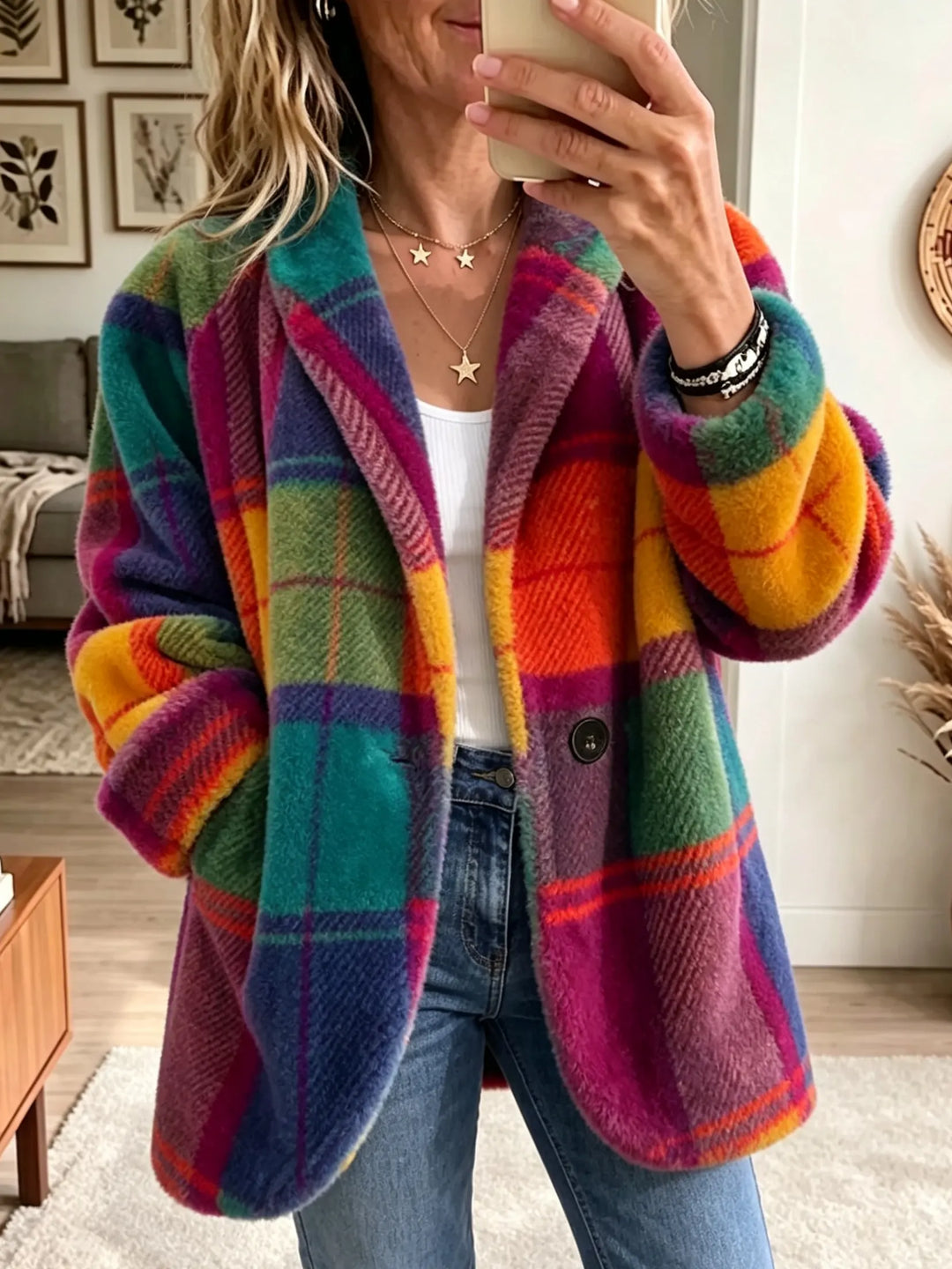 Beatrice™ | Colourful Heritage Check Coat